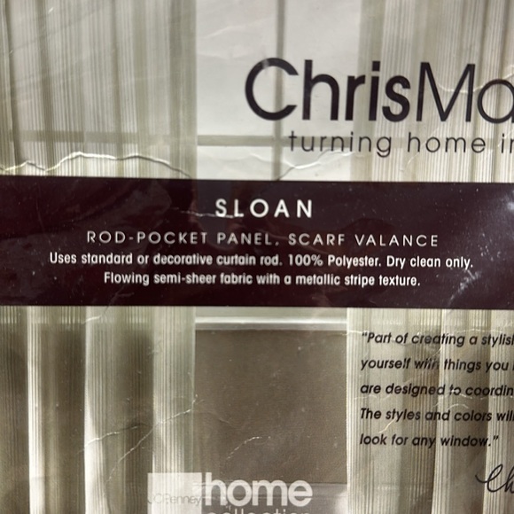 Scarf Valance 51”x216” color rose shadow - Picture 5 of 7